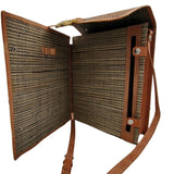 Sac bandoulière homme en raphia naturel, sac artisanal homme