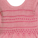 Robe fille rose smockée, artisanat de Madagascar